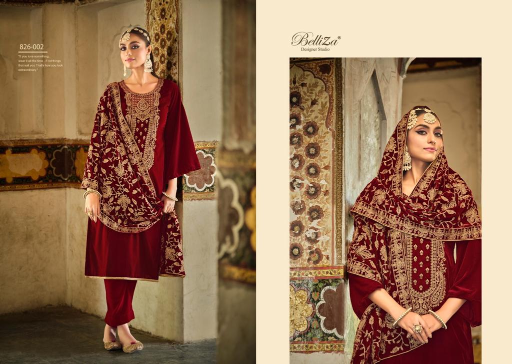 Belliza Nagina Heavy Embroidered Dress Material Collection
